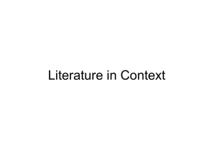 09 Literature in Context 1