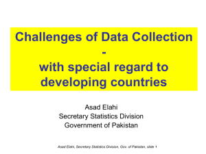 Challenges of Data Collection – with special regard to developing