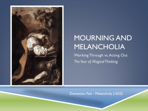 Mourning and Melancholy