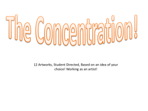What is the central idea of your concentration project