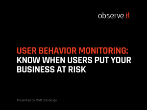 User Behavior Monitoring
