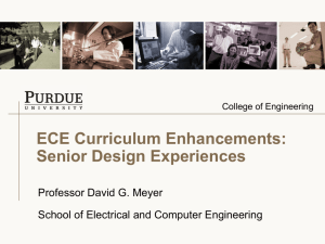 ECE Curriculum Enhancements: Senior Design Experiences