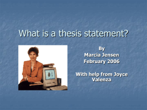 What is a thesis statement?