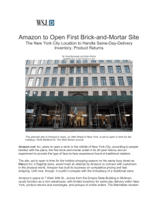 Amazon has studied opening a brick-and