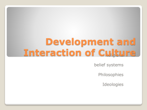 Development and Interaction of Culture Early Societies and their