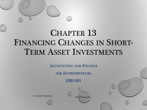 Chapter 9 Financing Changes in Short