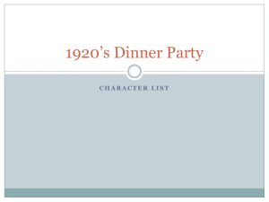 1920*s Dinner Party - Duplin County Schools