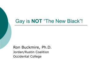 Gay is NOT “The New Black”!