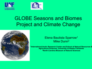 GLOBE Seasons and Biomes Project and Climate Change