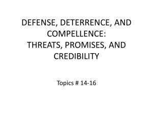 DEFENSE AND DETERRENCE, OFFENSE AND COMPELLENCE