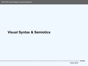 Visual language: Syntax & Semiotics