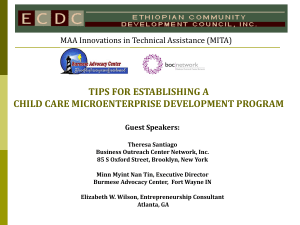 Tips for establishing a child care microenterprise