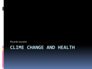 Clime change and Health 29OCT2010