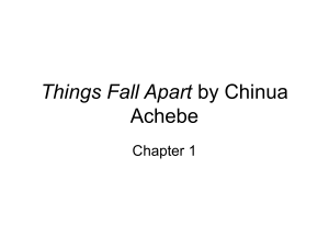 Things Fall Apart by Chinua Achebe Chapter 1