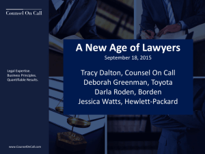 A New Age of Lawyers - Association of Corporate Counsel