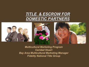 OUTLINE: REGISTERED DOMESTIC PARTNERS/DOMESTIC