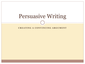 Persuasive Writing PPT.