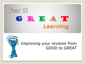 Year 11 revision - Pittville School