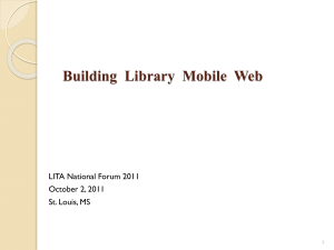 mobile website at academic library