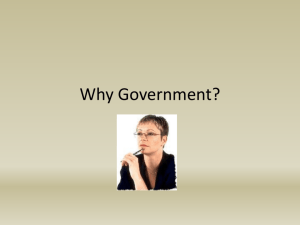 Why gov't?