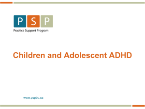 Screening & Diagnosis of ADHD