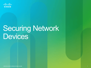 Securing Network Devices