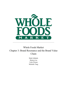 Whole Foods Market Brand Resonance Analysis