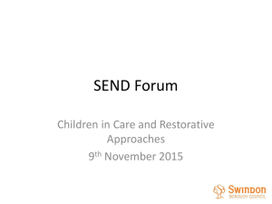Children in Care and Restorative Approaches