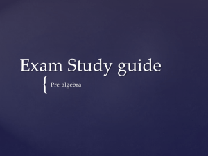 Exam Study guide - Riverdale Middle School