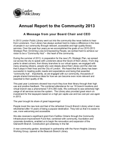 Report to the Community 2013