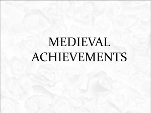 Achievements of the Middle Ages PPT