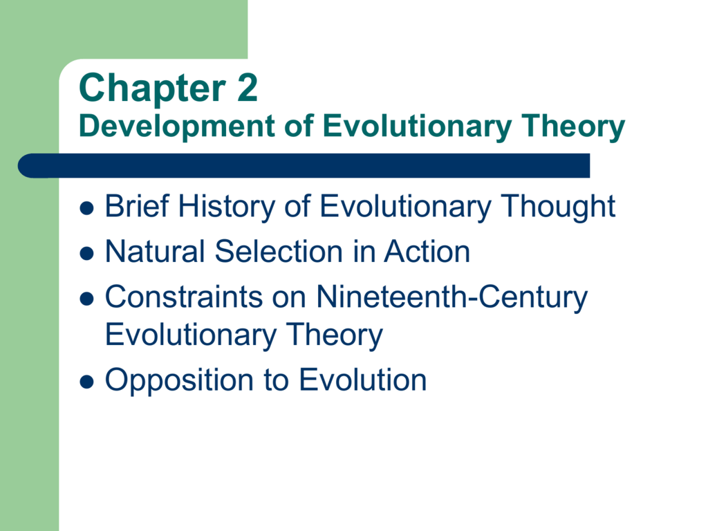 what is an example of evolutionary theory