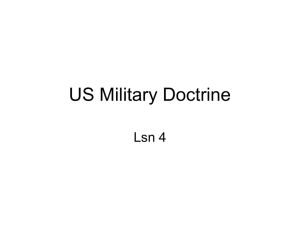 Lsn 4 US Military Doctrine