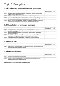 Energetics SL and HL Revision Checklist