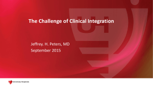 The Challenge of Clinical Integration