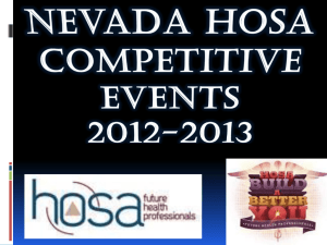 9-18-12 Nevada HOSA Competitive Events 2012-2013