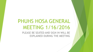 phuhs hosa general meeting 1/7/2016