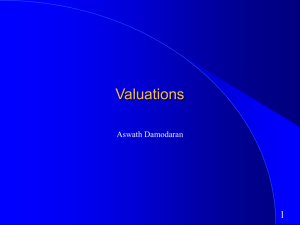 Valuation: Introduction - NYU Stern School of Business