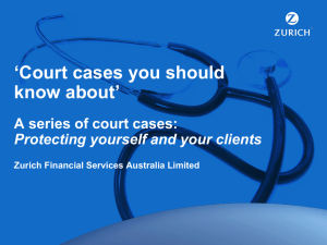 Zurich – Court cases you should know about