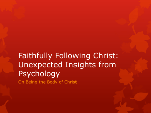 Faithfully Following Christ: Unexpected Insights from