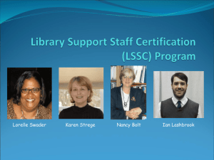 A National Certification Program for Library Support Staff - ALA-APA
