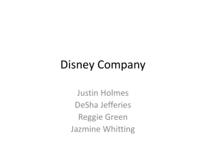 Disney Company - Jazmine Whiting