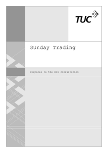Sunday Trading response 2015 Final