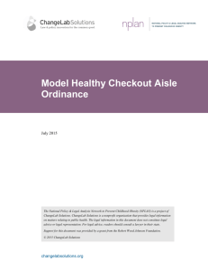 The Model Healthy Checkout Ordinance