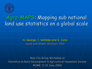 Agricultural land use: the Agro-MAPS initiative
