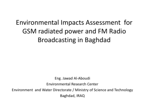Environmental Impacts Assessment of Mobile Phone GSM Towers