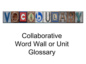 Collaborative Word Wall or Unit Glossary - mr-k
