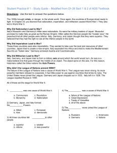 Study Guide – Modified from Ch 26 Sect 1 & 2 of AGS Textbook
