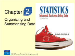 Organizing and Summarizing Data