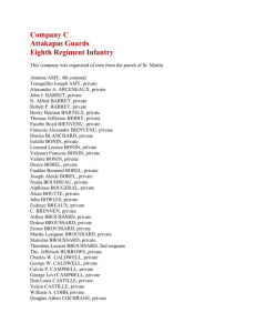 Company C Attakapas Guards Eighth Regiment Infantry